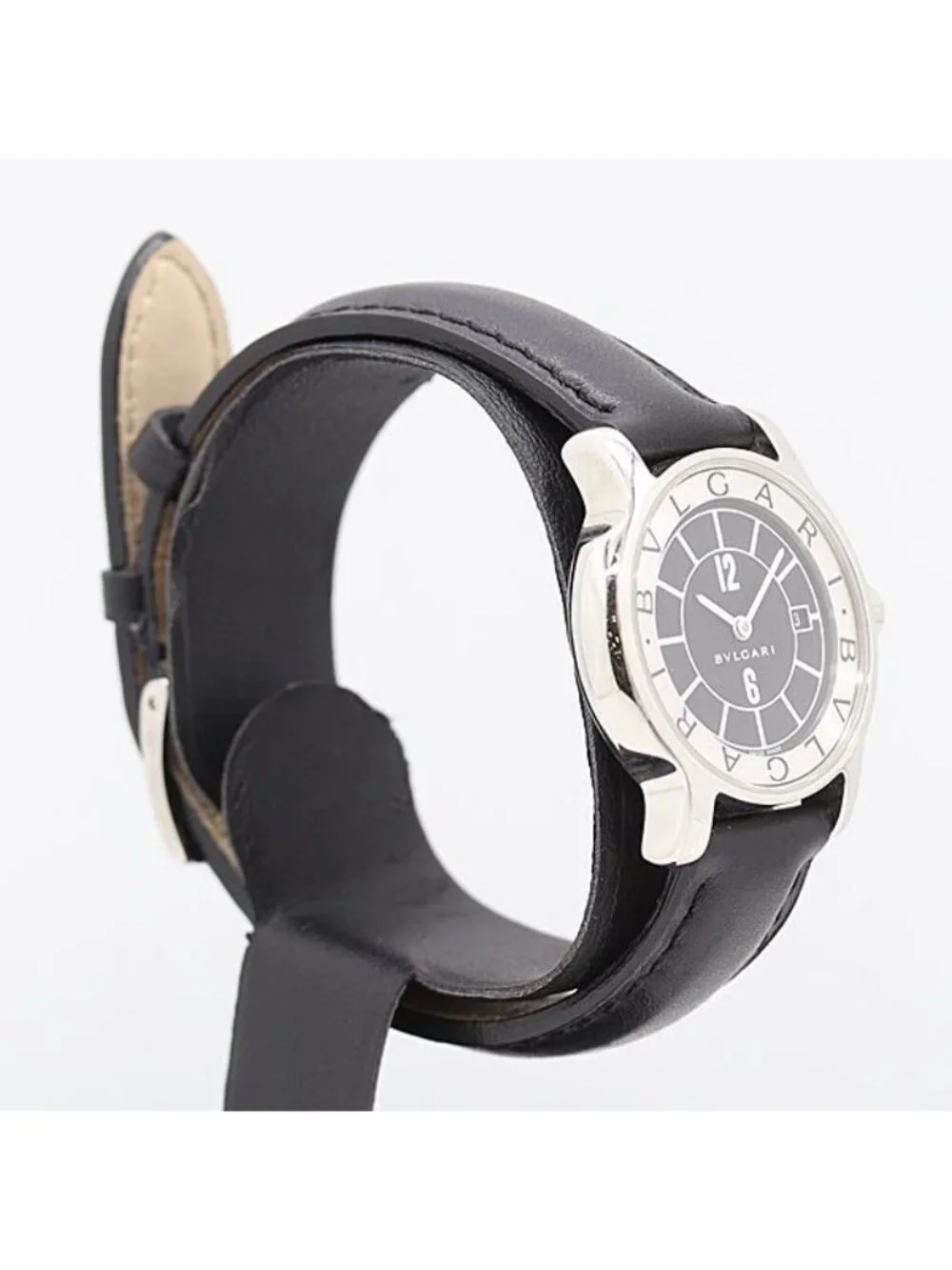 Bvlgari Bulgari Solotempo Quartz Date Black Dial Watch
